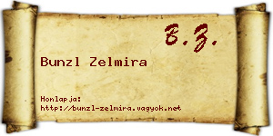 Bunzl Zelmira névjegykártya
